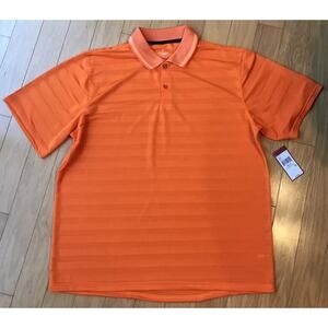 Junction West Men’s Short Sleeve Polo Shirt Size XL Neon Orange FLAWS NWT